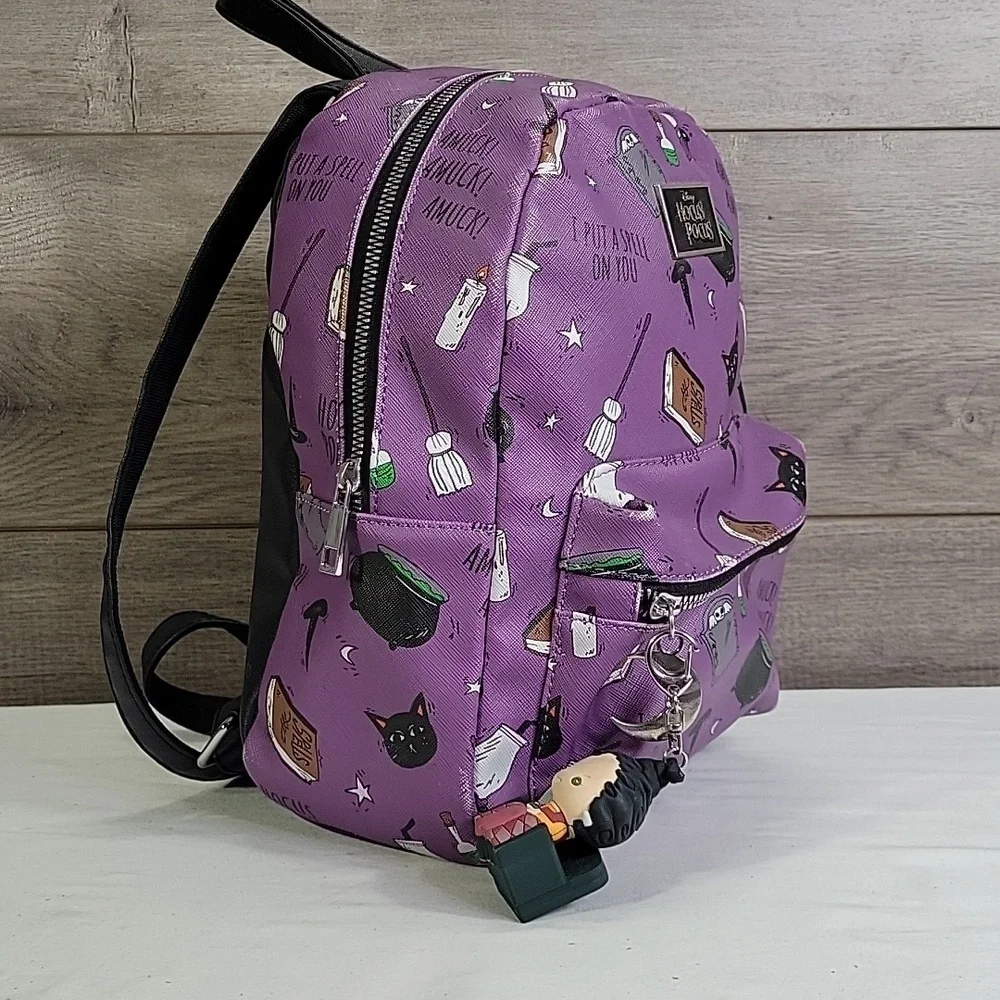 Disney Hocus Pocus Purple Black Mini Backpack